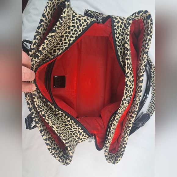 EUC DIANE VON FURSTENBERG Madagascar Collection Tiger Print Canvas XL Bag - Picture 11 of 16